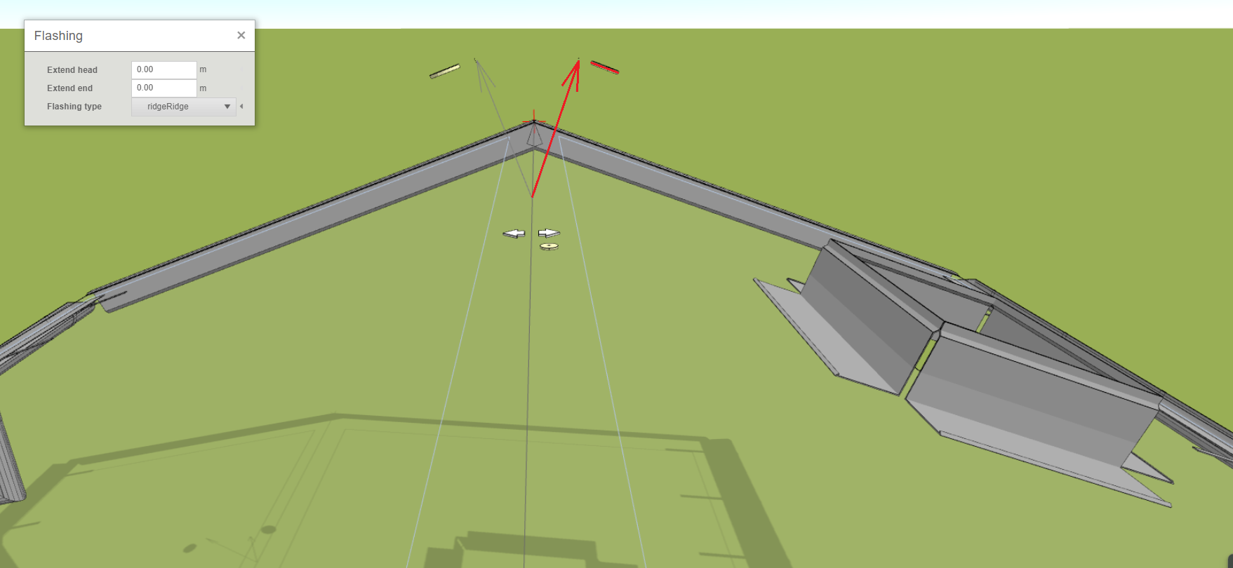 Edit angle of flashing