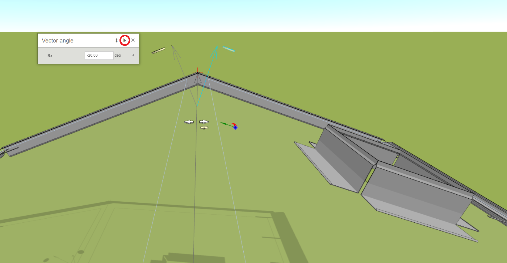 Edit angle of flashing- step 2